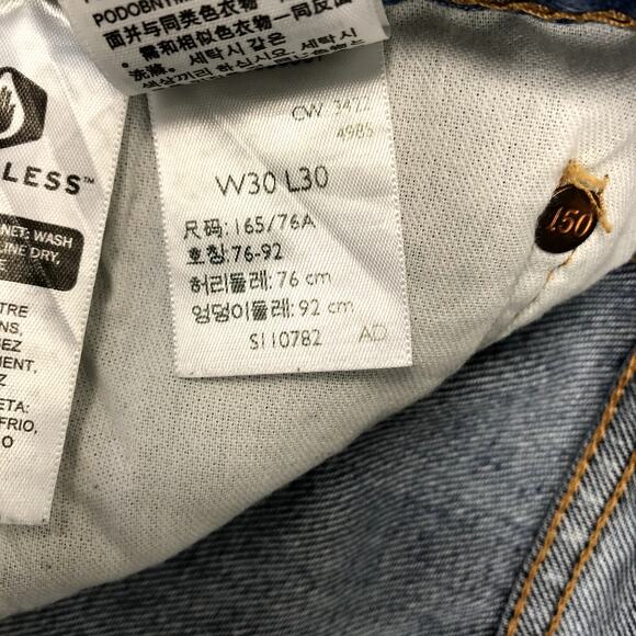 LEVI’S 501 150 Celeb Peace Denim Jean Men 30x30 Blue Straight Rare Classic Boho - Picture 12 of 13